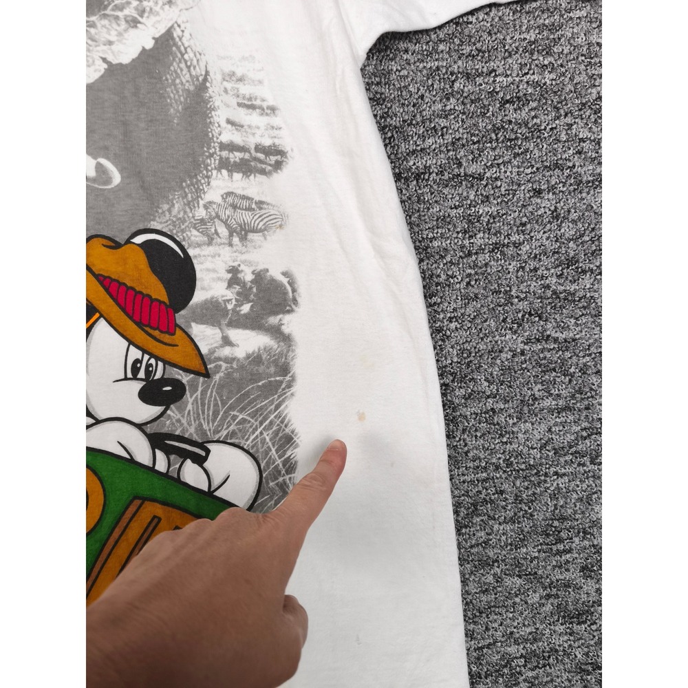 Vintage Disney Mickey Mouse Safari T-Shirt Jerry Leigh 90s Single Stitch OS - Picture 4 of 9